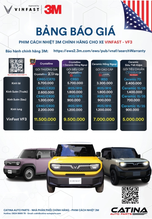 Phim cách nhiệt Vinfast VF3